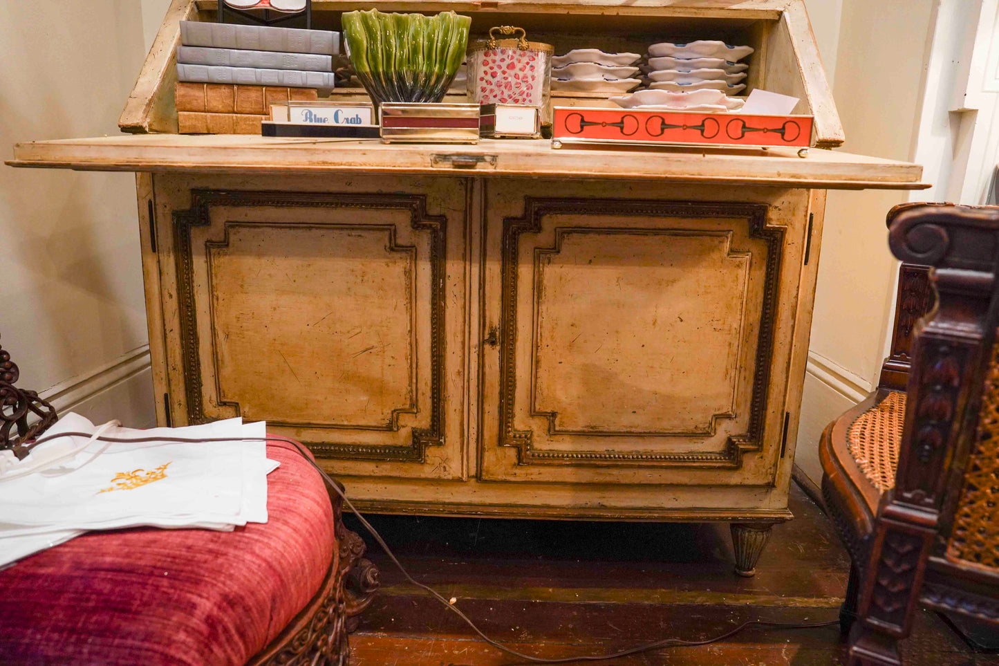 19th Century Italian Painted Secretary