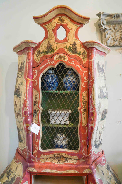 Italian Painted Bombe Secretary