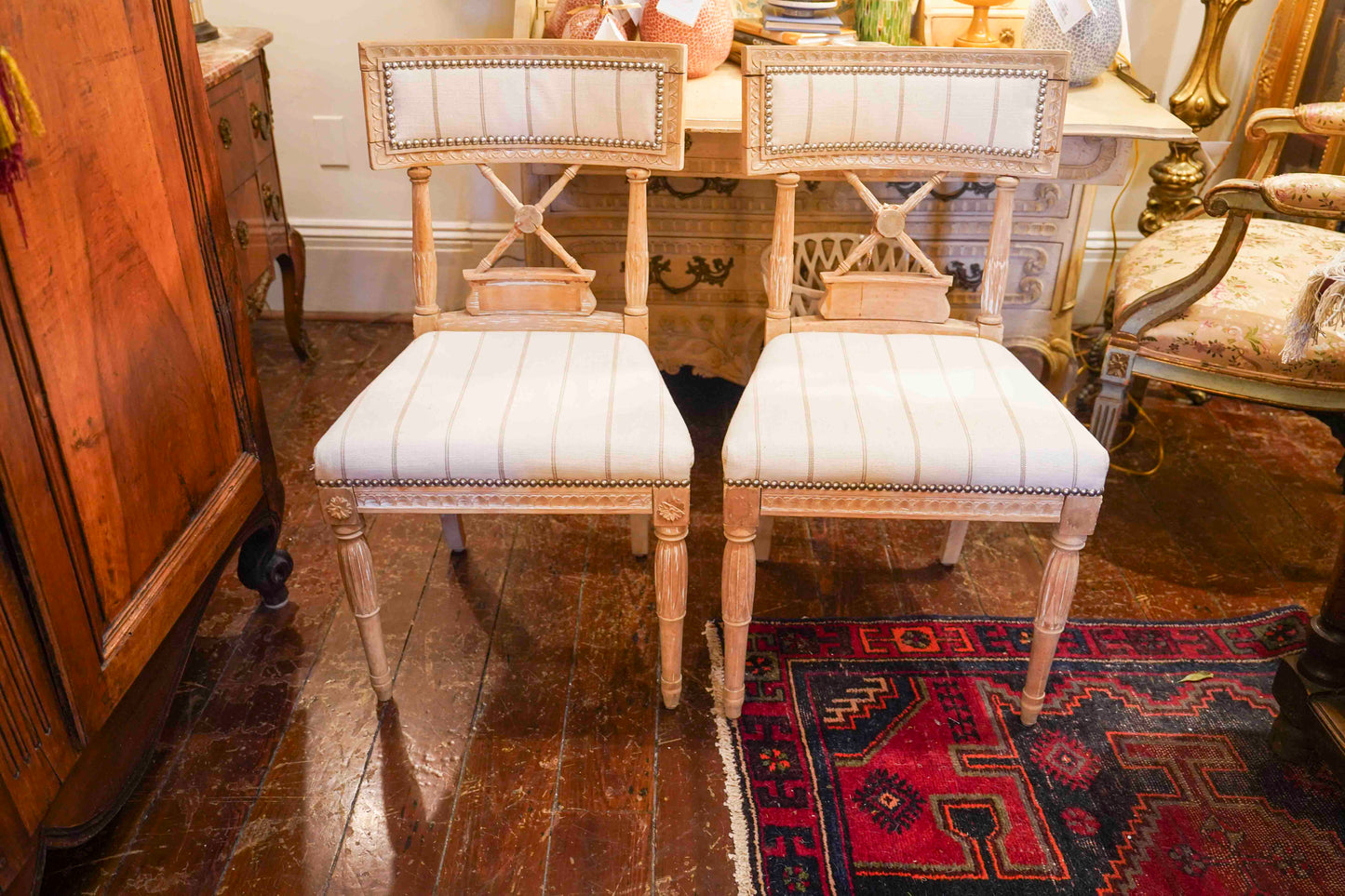 Directoire Style Chairs Pair