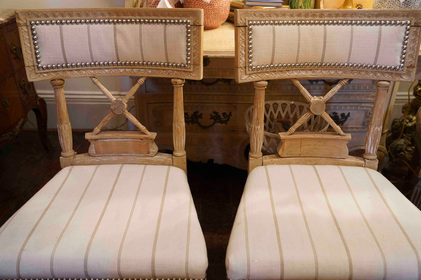 Directoire Style Chairs Pair