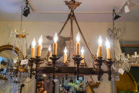 French Wrought Iron Chandelier
