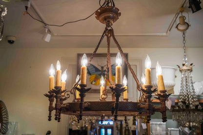 French Wrought Iron Chandelier