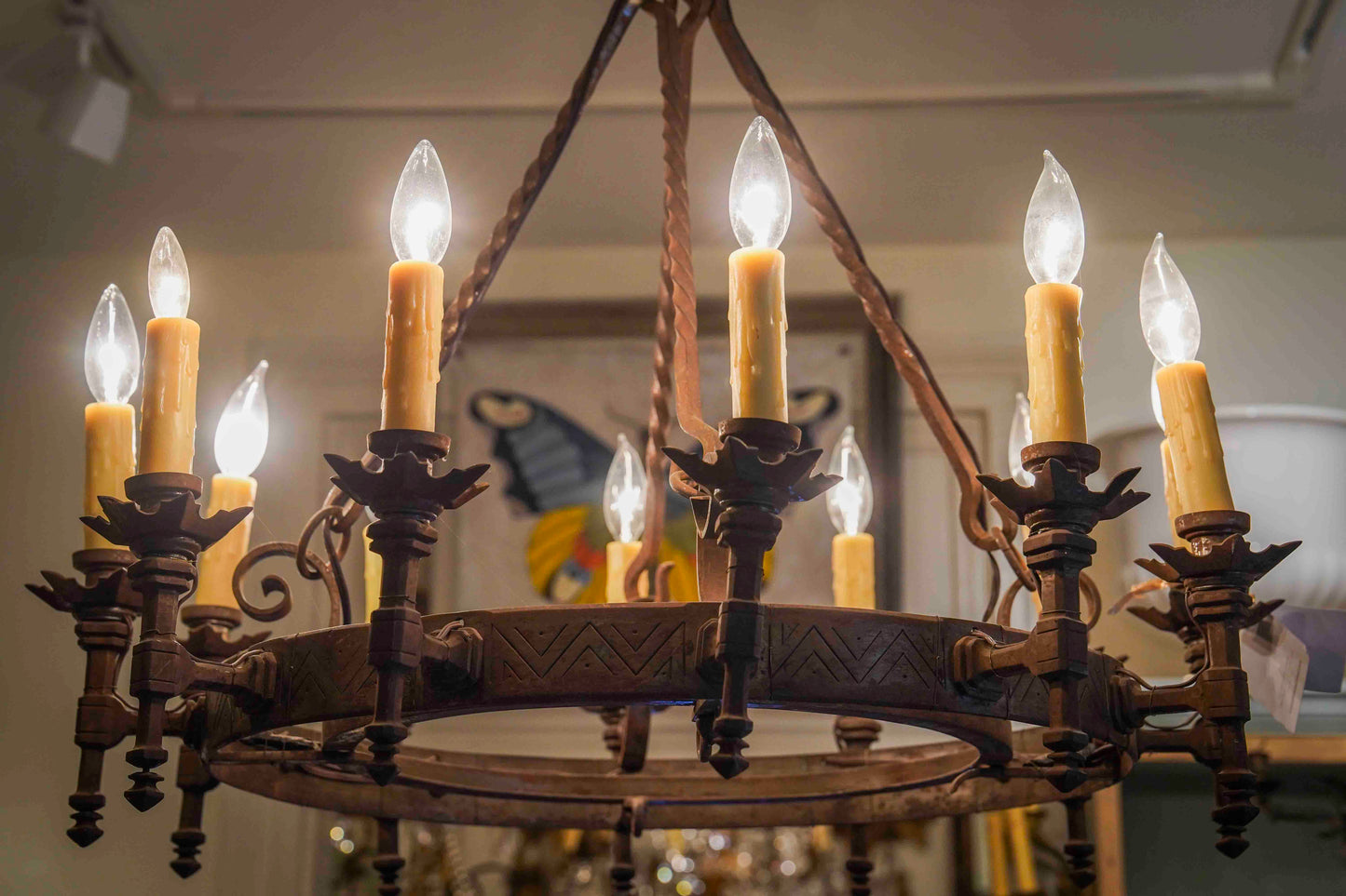 French Wrought Iron Chandelier
