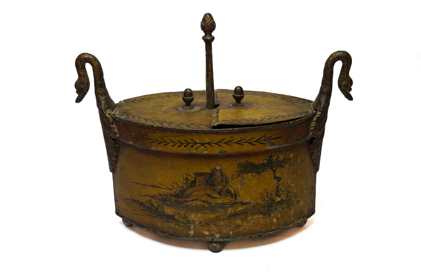 Antique Tole Egg Server
