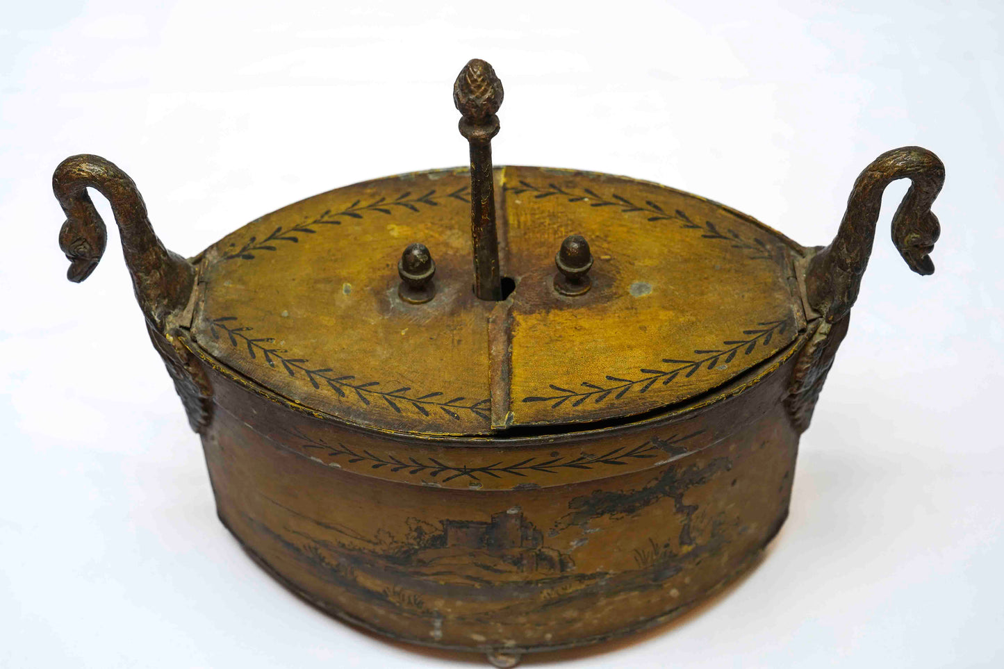Antique Tole Egg Server