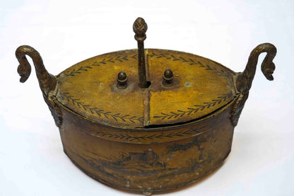 Antique Tole Egg Server