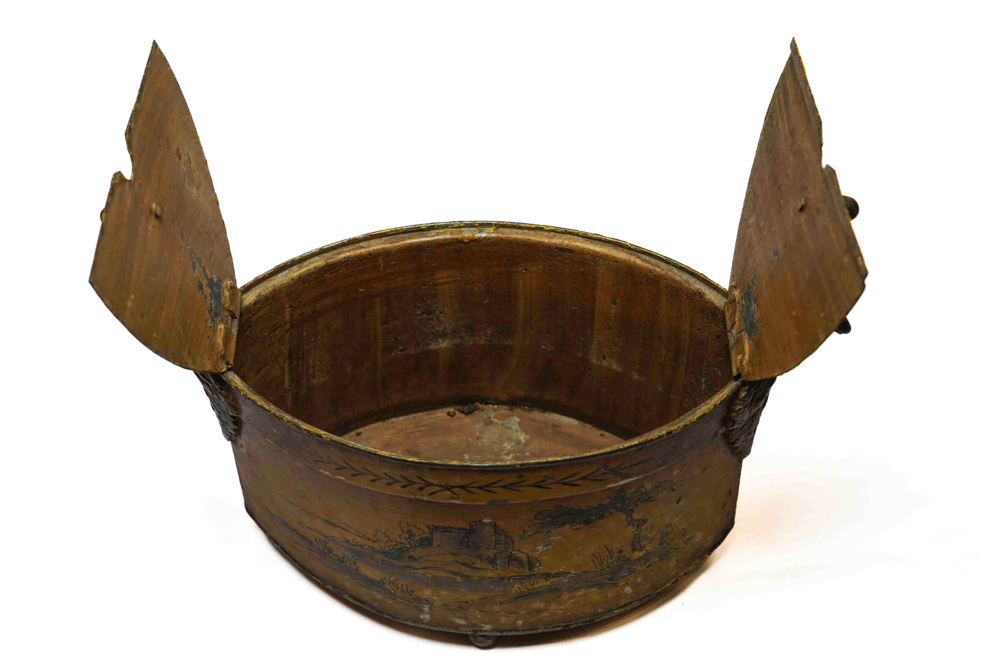 Antique Tole Egg Server