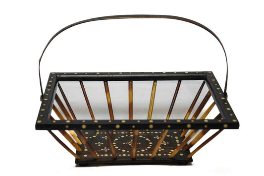 Anglo Indian Porcupine Quill Basket