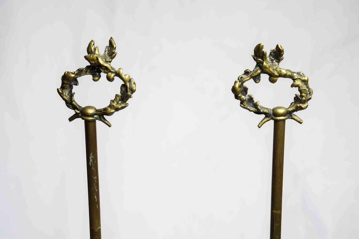 Bronze Adjustable Candlesticks Pair