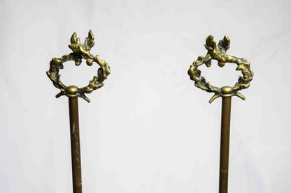 Bronze Adjustable Candlesticks Pair