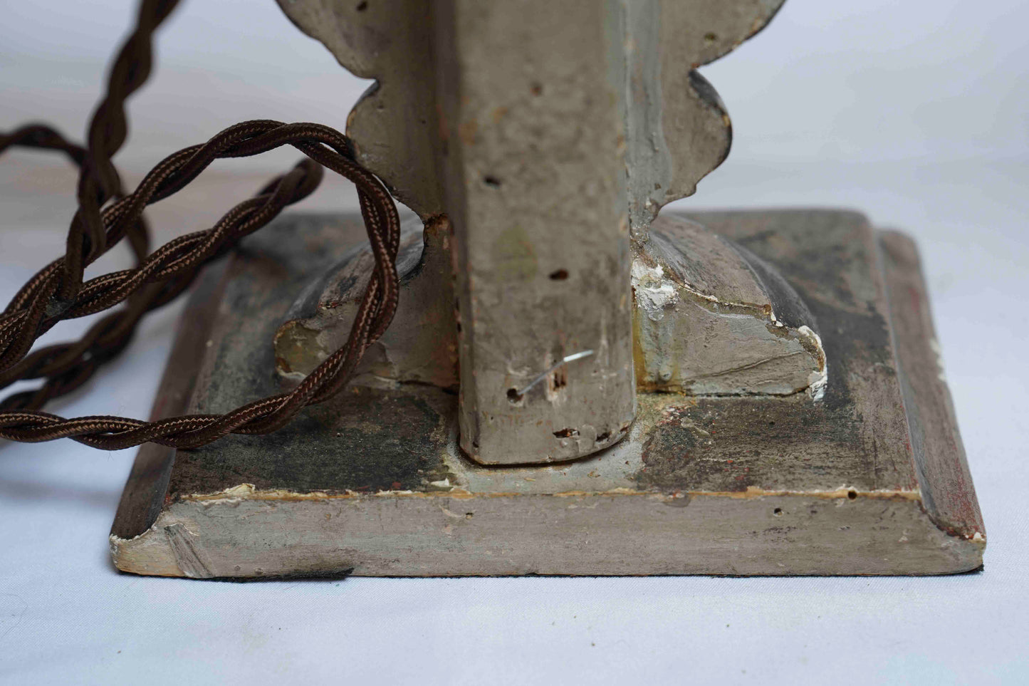 Silver Palmette Lamps Pair