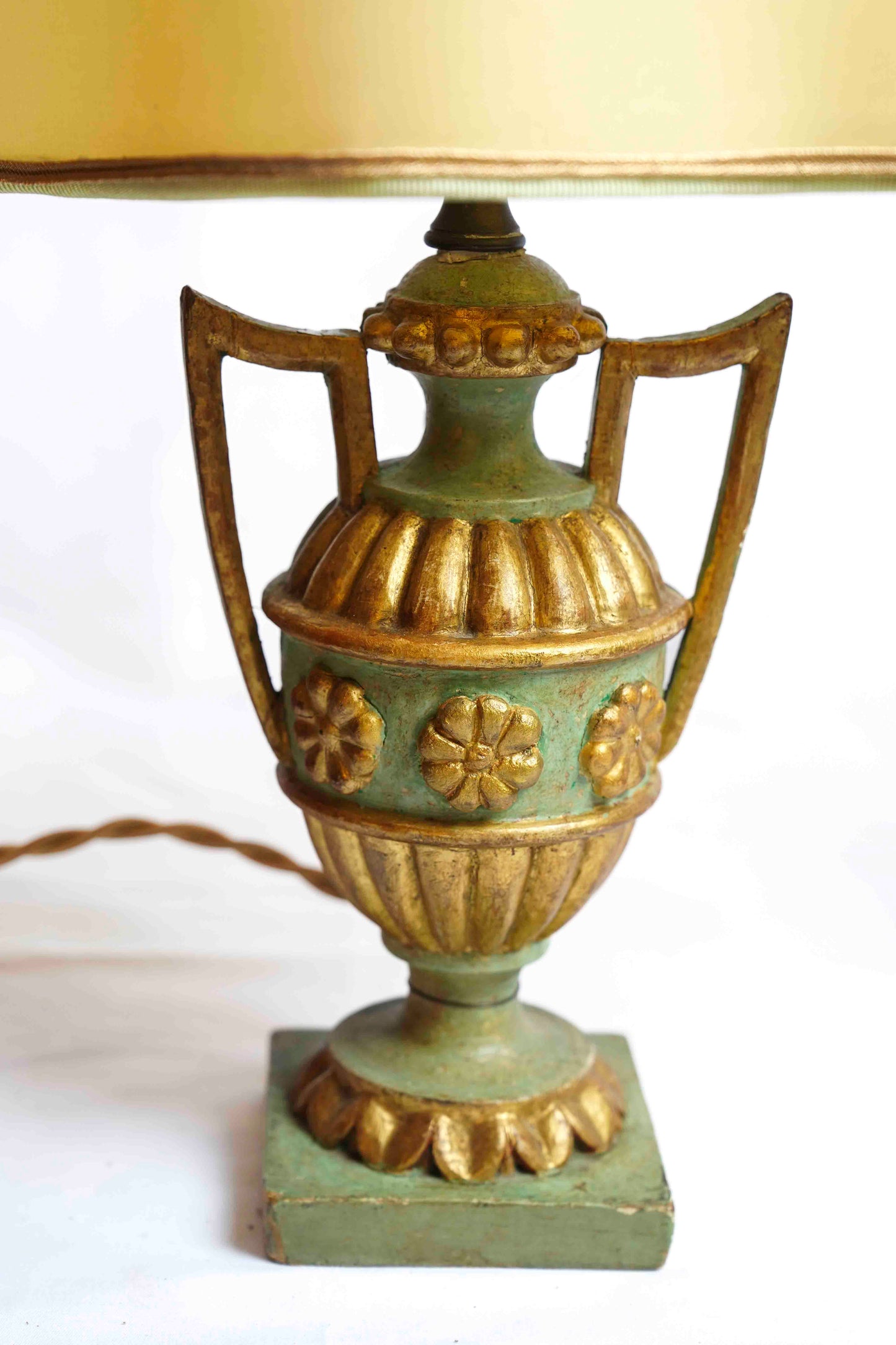 Green Urn Lamps Pair