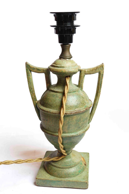 Green Urn Lamps Pair