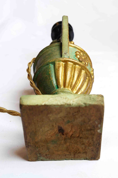Green Urn Lamps Pair