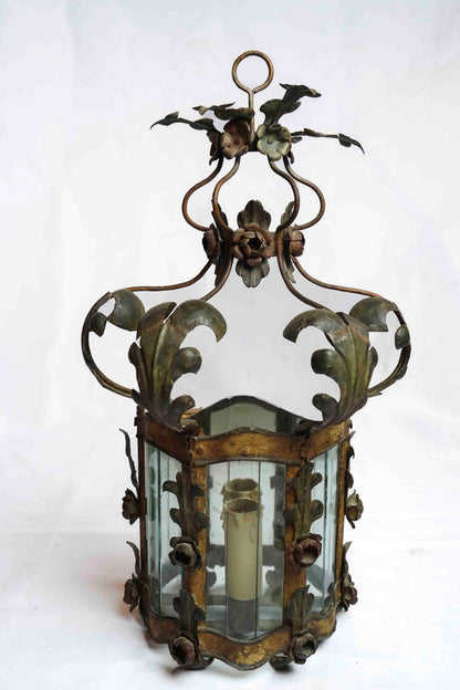 Italian Tole Carriage Lights Pair