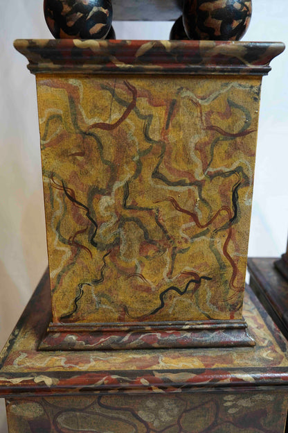 20th Century Faux Painted Obelisk Pair