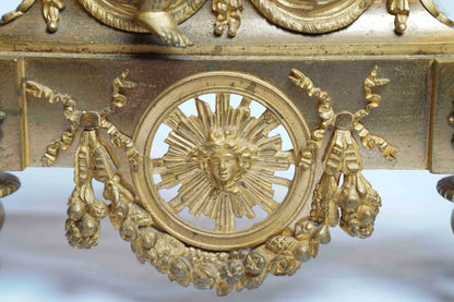 French Gilt Bronze Fireplace Chenet Pair