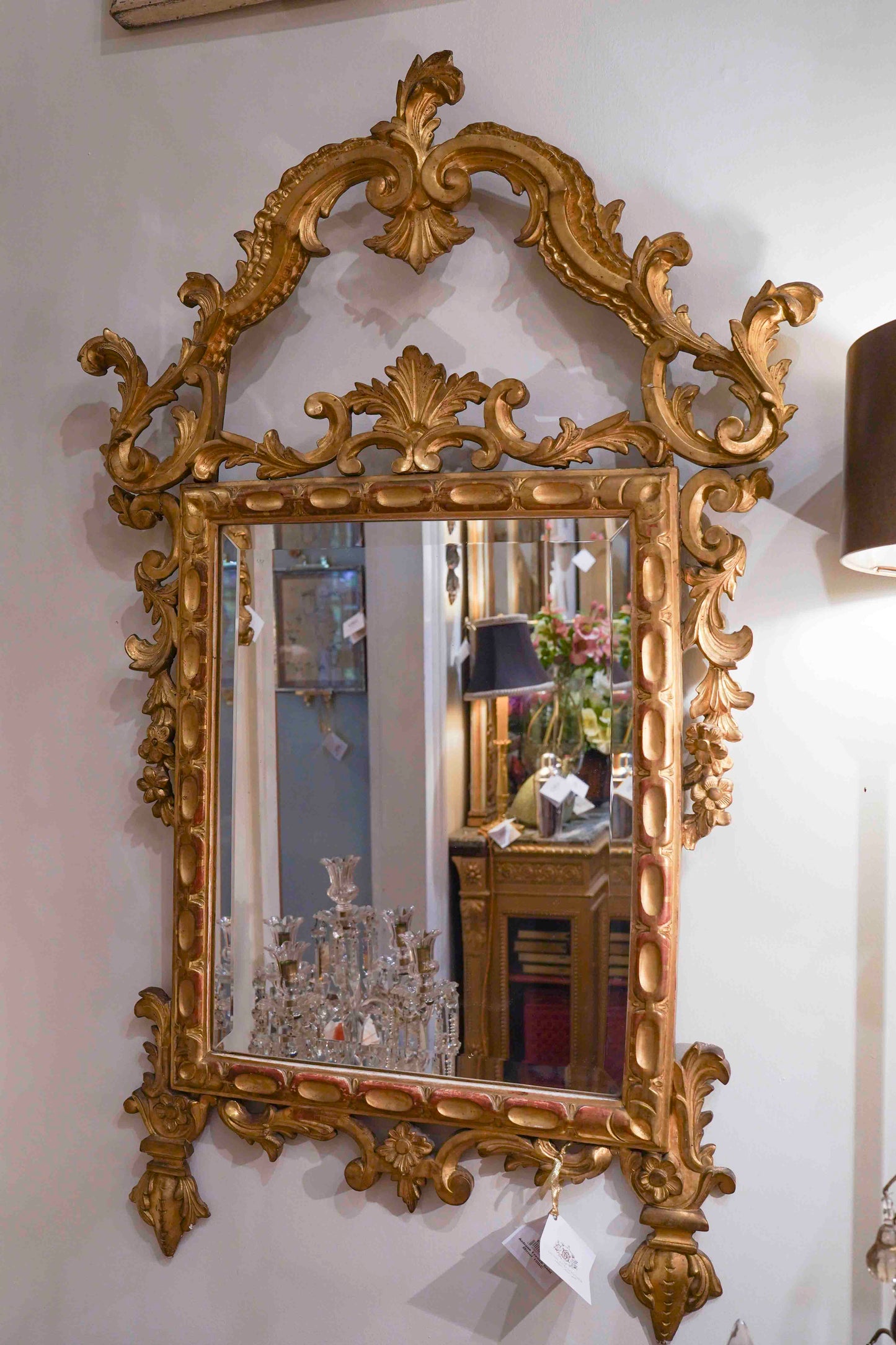 19th Century Italian Water Gilt Mirror