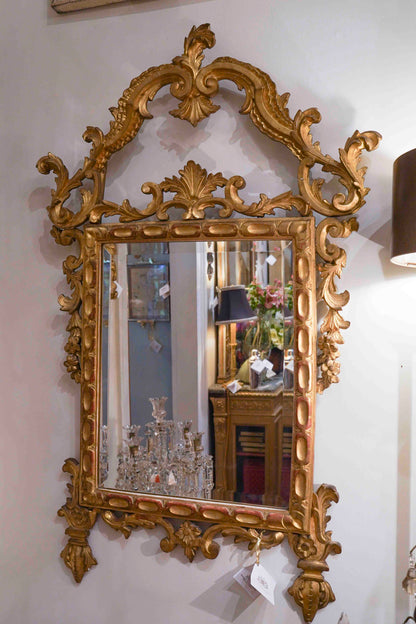 19th Century Italian Water Gilt Mirror