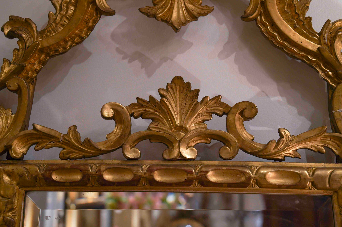 19th Century Italian Water Gilt Mirror