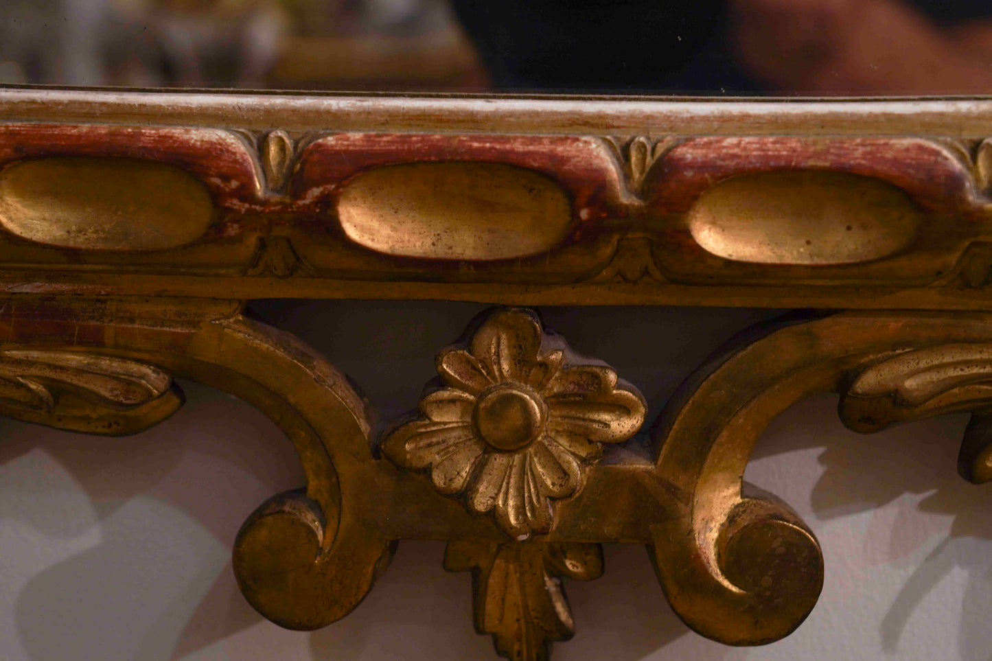 19th Century Italian Water Gilt Mirror