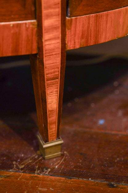 Louis XVI Inlaid Demilune Commode