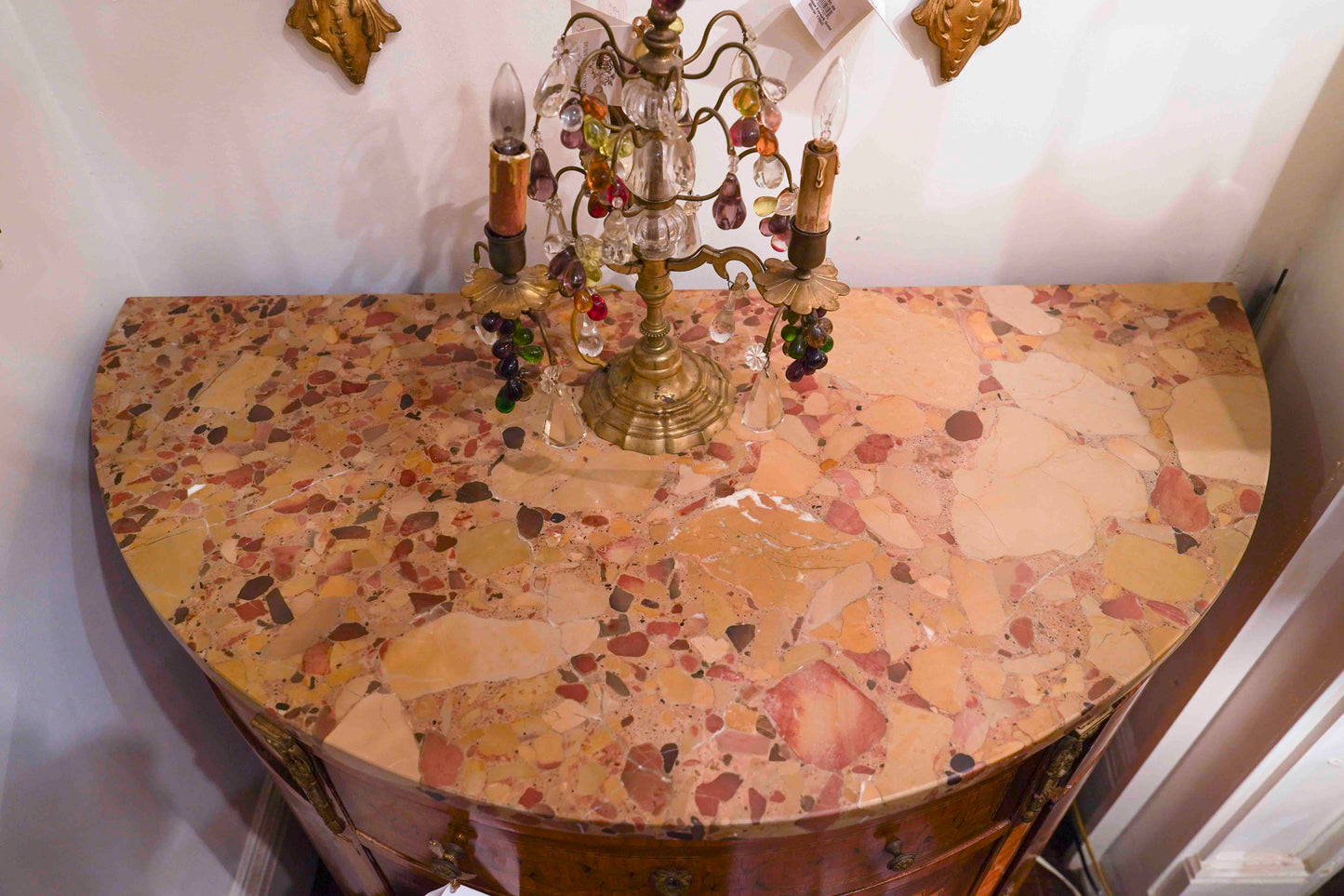 Louis XVI Inlaid Demilune Commode