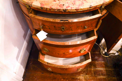Louis XVI Inlaid Demilune Commode