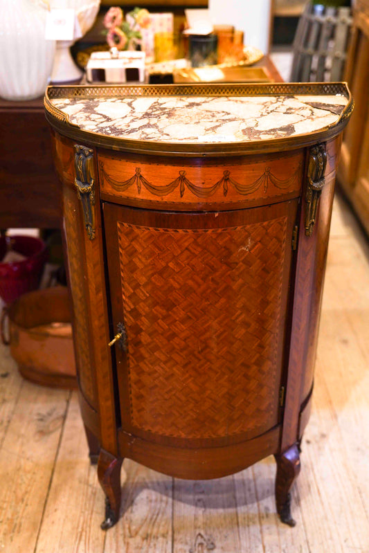 Inlaid Parquetry Demilune