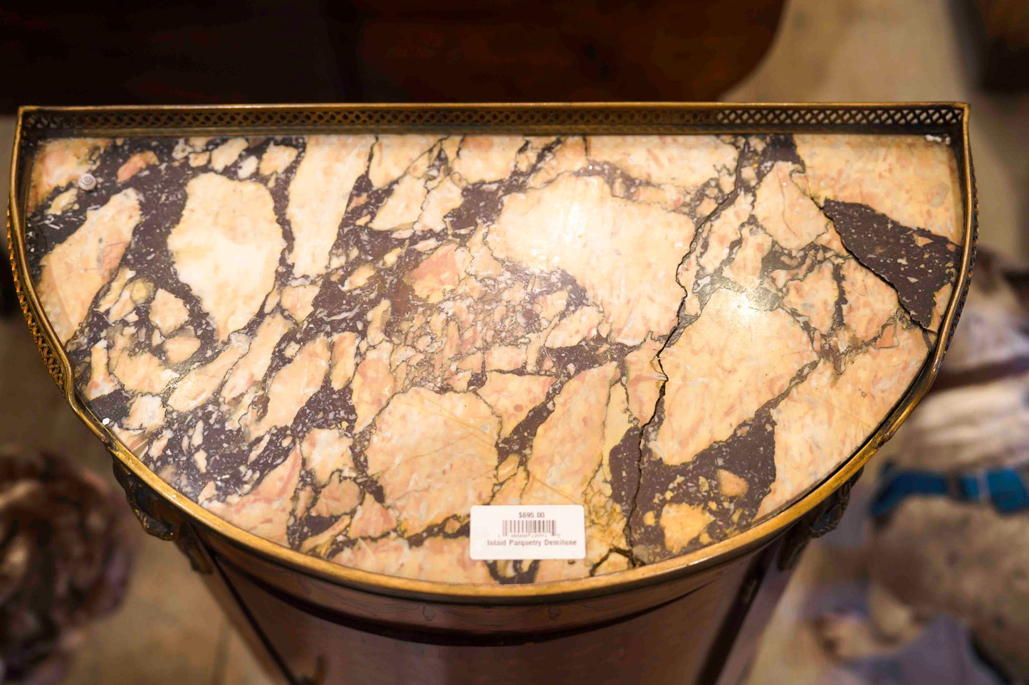 Inlaid Parquetry Demilune