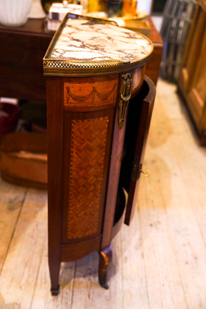 Inlaid Parquetry Demilune
