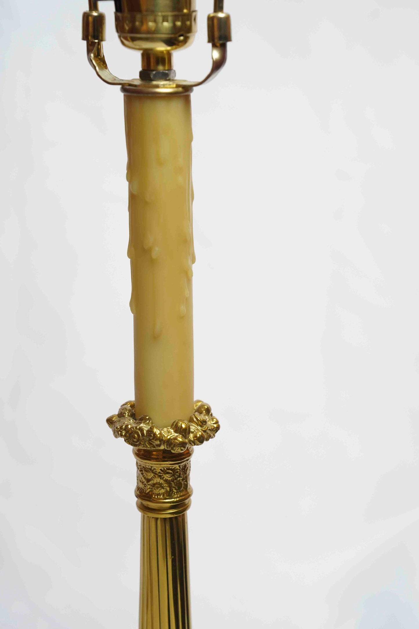 Gilt Candlesticks with Shades