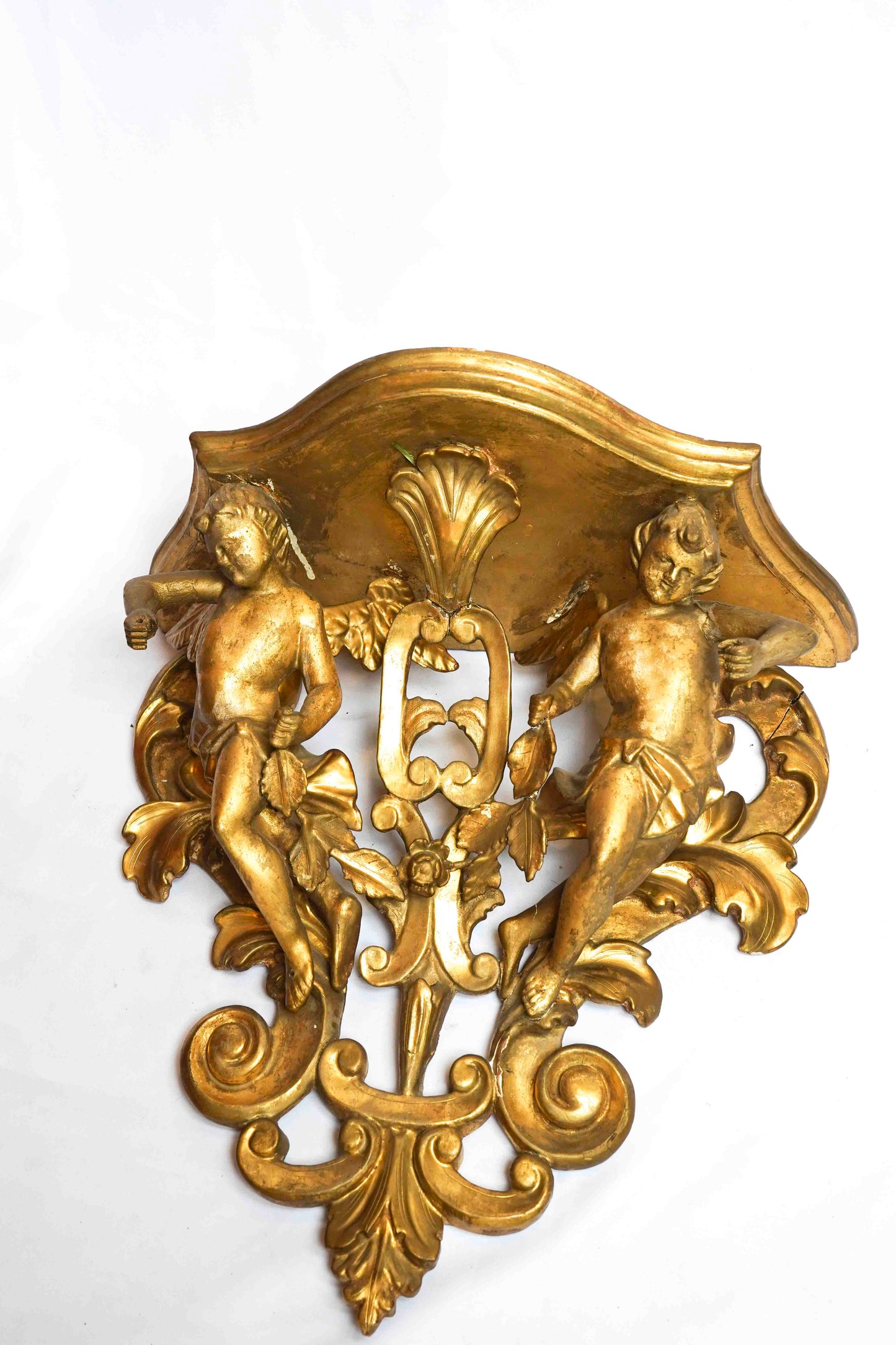 Giltwood Bracket with Cherubs