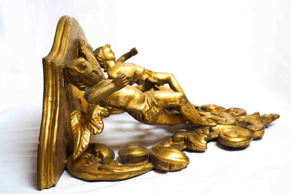 Giltwood Bracket with Cherubs