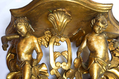 Giltwood Bracket with Cherubs