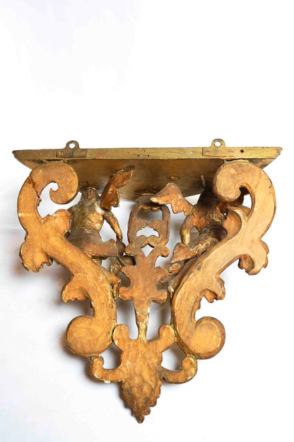 Giltwood Bracket with Cherubs