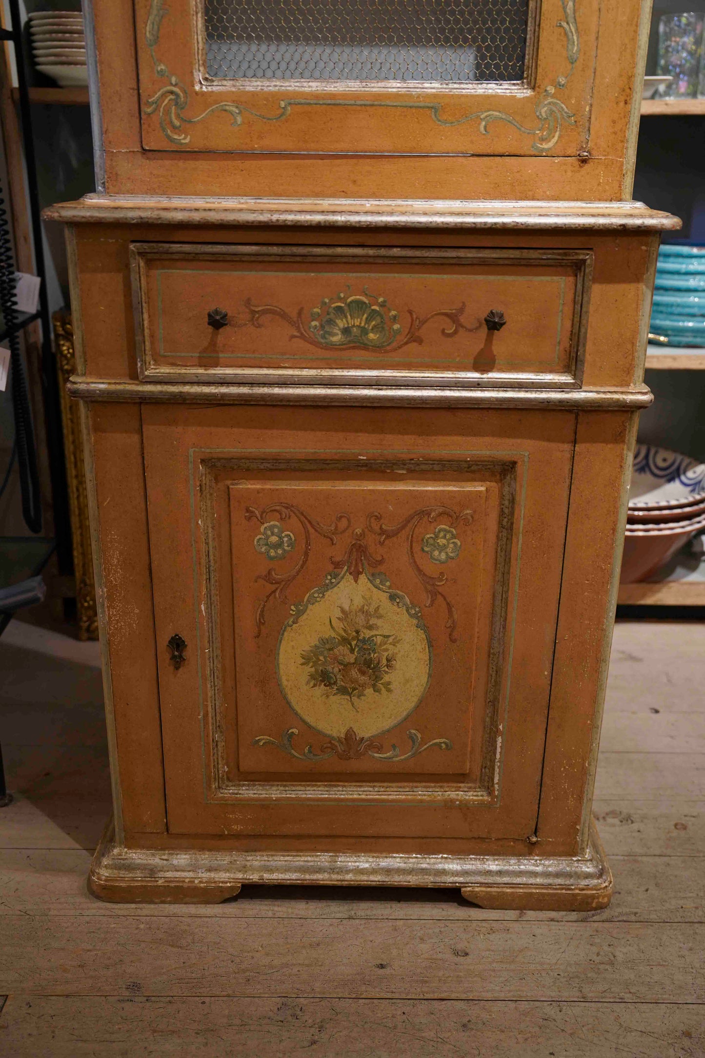 Italian Painted Bookcases Pair