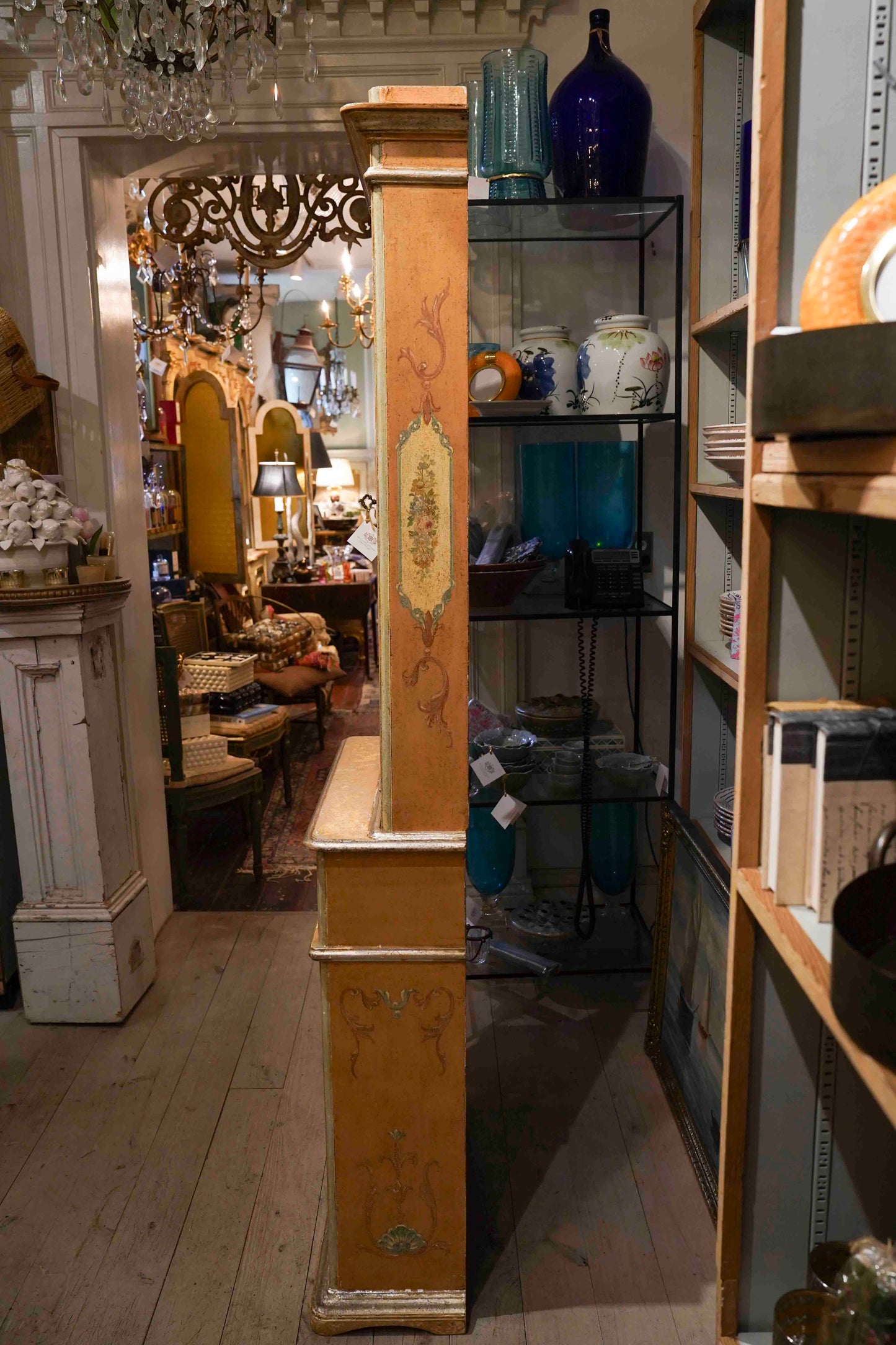 Italian Painted Bookcases Pair