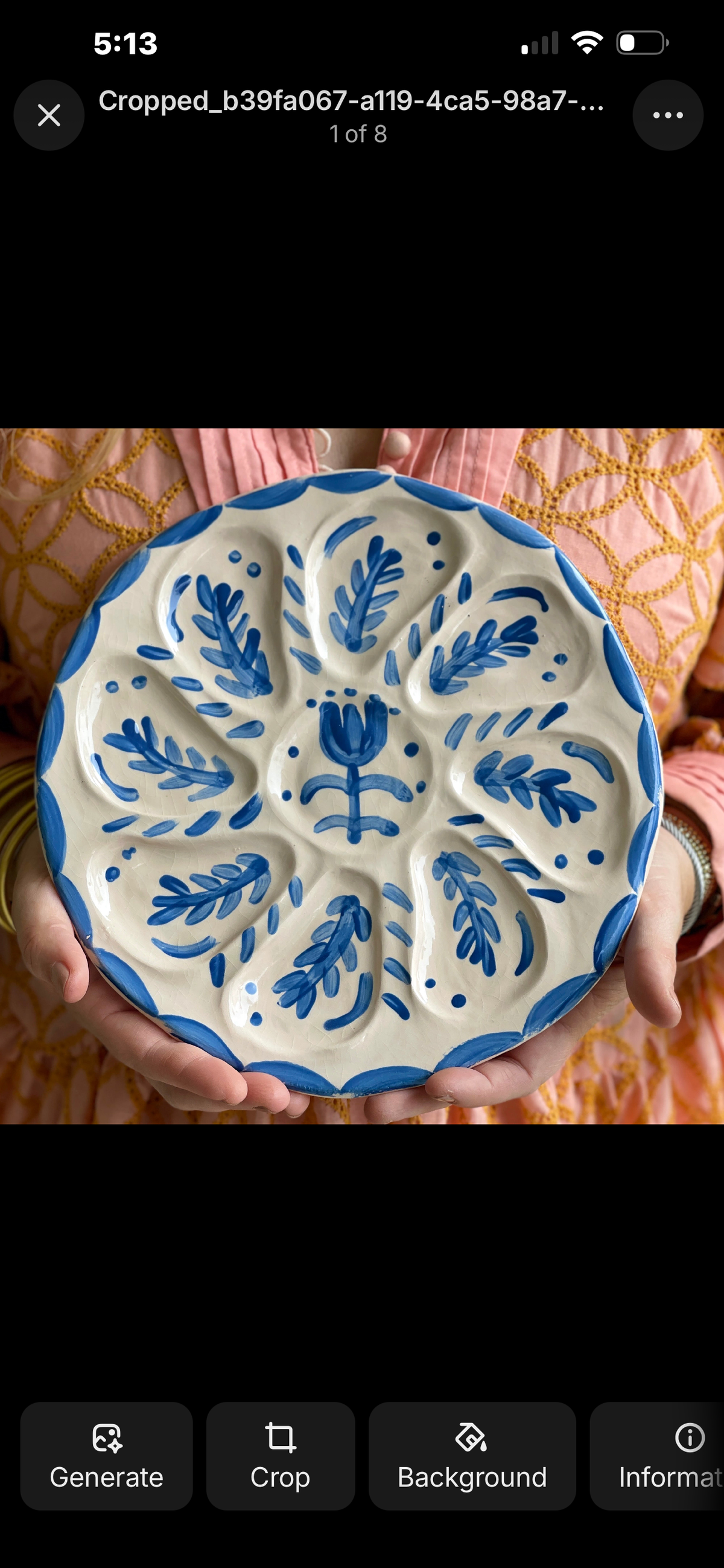 Blue Talavera Oyster Plate 