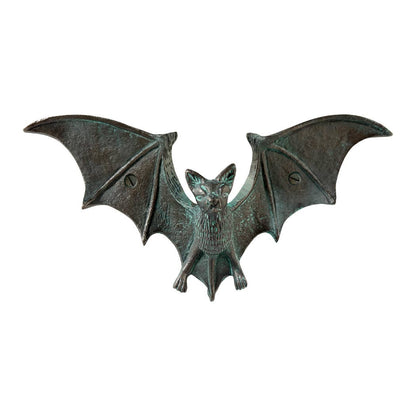 NEW-Cast Iron Verdigris-Style Bat Wall Hook | Wall Organizer