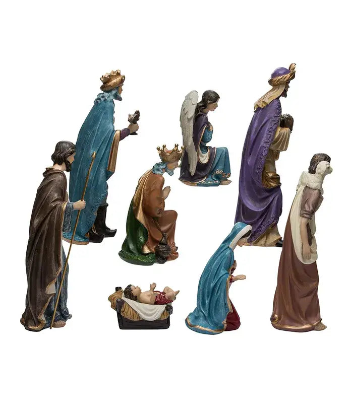 9"RESIN NATIVITY SET 8PC