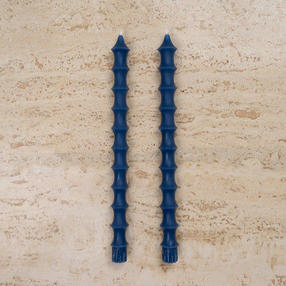Bamboo Taper Beeswax Candles - A Pair: Vanilla Caramel