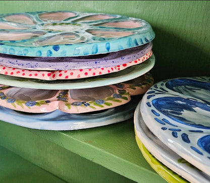 Blue Talavera Oyster Plate 
