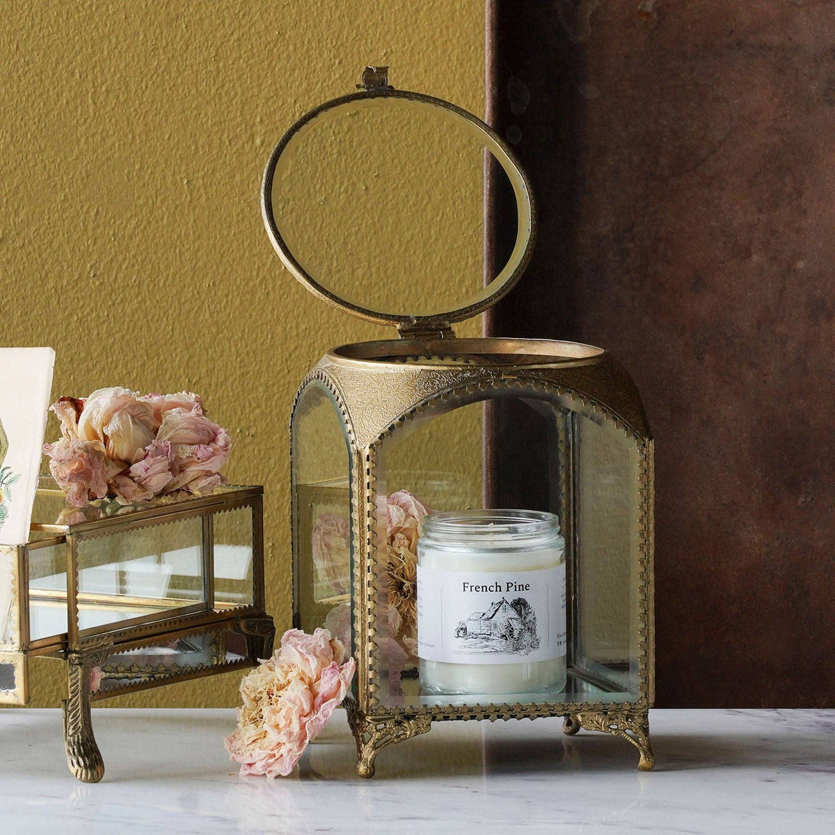 Ormolu Display Case with Circle Top